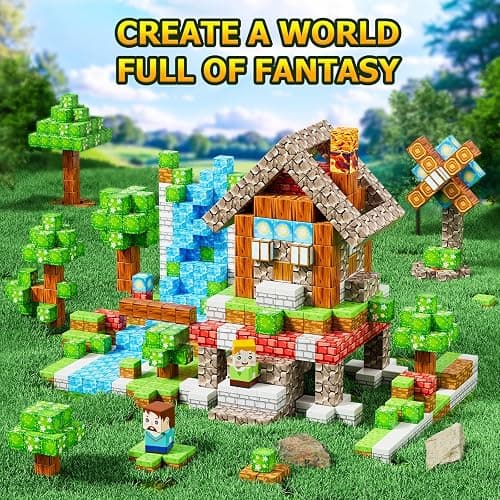 Wxlbr Magnetic Blocks, Magnetic Building Blocks,STEM Constructions Magnet Blocks for Kids, Boys and Girls Age 3+ Years Old, Building Toys Gifts for Kids 84PCS 1" Large Size thumbnail 8