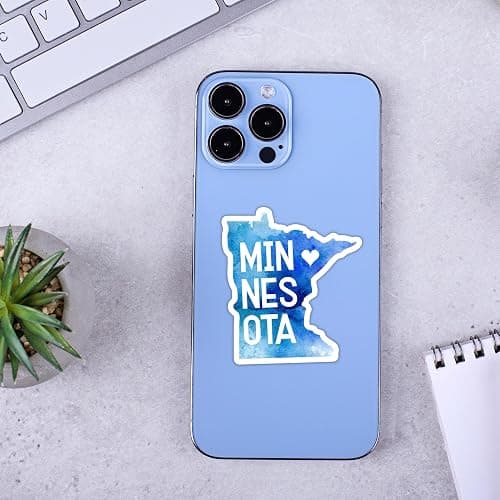 Minnesota Sticker MN State Love Stickers Water Bottle Laptop Notebook Phone Decals thumbnail 2