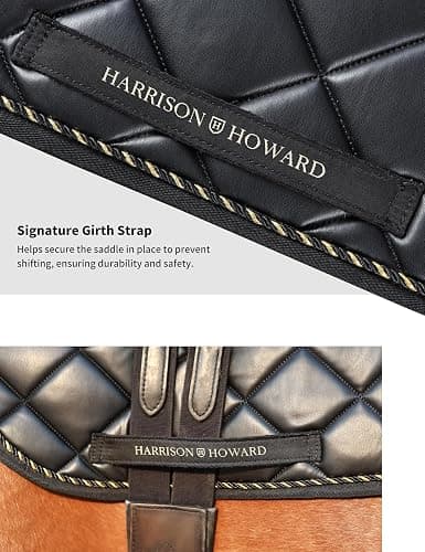 Harrison Howard Dressage Saddle Pad High-Performance Leather Saddle Pad for Horse Riding with Excellent Shock Absorption thumbnail 4