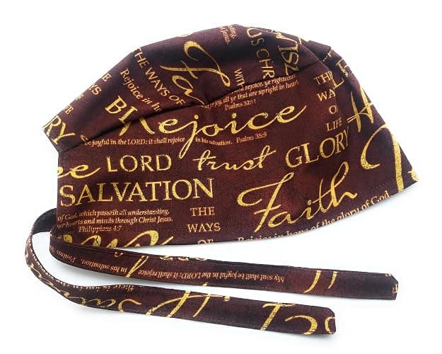 Scrub Hat Religious Christian Jesus Faith Cotton Fabric Cap Do-Rag Skull Multi Colors - Image 1