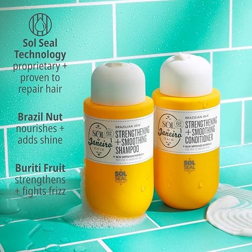 SOL DE JANEIRO Ultimate Shower Bundle | Travel Size Mini Brazilian Play Moisturizing Shower Cream Gel Body Wash + Brazilian Joia Damage Repairing Shampoo and Conditioner Set | Amazon Exclusive thumbnail 9