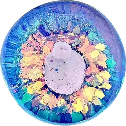 Kiedle Premium Glitter Stress Ball, Odor-Free Cool Cute Sensory Squishy Squeeze Nice Fidget Squish Toy - 2.25" Ball - Image 1