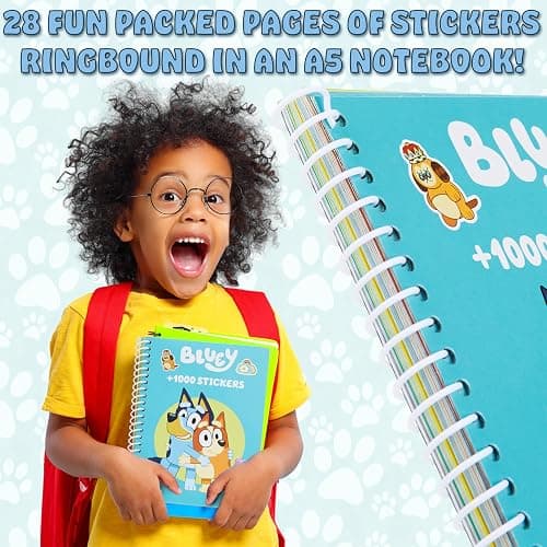 Bluey Sticker Book for Kids with 28 Sticker Sheets Over 1000 Stickers for Scrapbooking Art Activity Set Gifts for Kids thumbnail 6