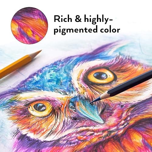 ARTEZA Watercolor Pencils Set of 120 Water-Soluble Colored Pencils for Blending, Layering, Painting, Lightfast Pigments with Soft Cores in Tin Case, Art Supplies for Adults, Artists, Holiday Gift Set thumbnail 7