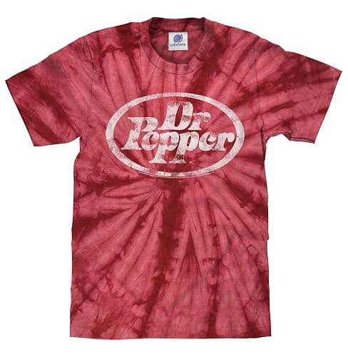 Tee Luv Men's Faded Dr Pepper Soda Logo Tie Dye Shirt - Image 1