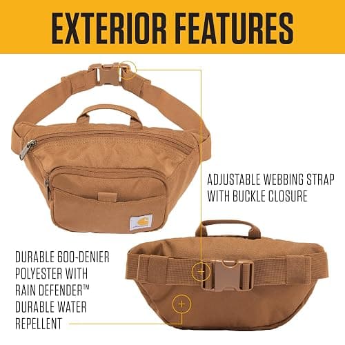 Carhartt Classic Adjustable Sling Bag, Durable, 600-Denier Water Resistant Hip Pack thumbnail 2