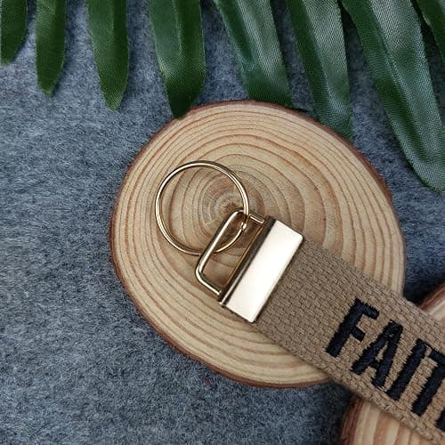 FAITH OVER FEAR embroidered keychain, Christian Gifts, Religious Gifts, Thanksgiving Gift thumbnail 3