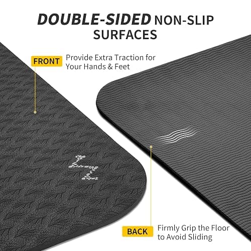 CAMBIVO Extra Wide Yoga Mat for Women and Men (72"/84"x 32"x 1/4") TPE Workout Mat, Non-slip Large Exercise Fitness Mat for Yoga, Pilates, Workout thumbnail 4