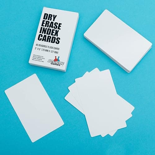 Dry Erase Index Cards – 45pcs Laminated 3x5" Cards Blank w/Box – Reusable Dry Erase Note Cards for School, Work, Housework, To Do Lists – Practical Index Card Sheets – 3 x 5-inch thumbnail 4
