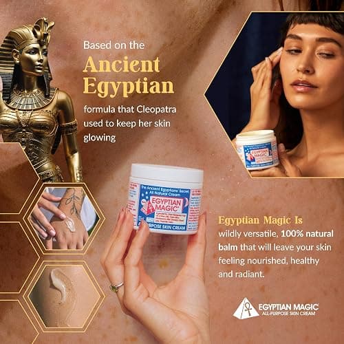 Egyptian Magic - All Purpose Face, Body, and Dry Skin Moisturizing Cream, Skin Protectant for Women & Men, Eczema Care Healing Balm, Scar Treatment, Stretch Marks, and Tattoo Aftercare, 4oz Jar thumbnail 2