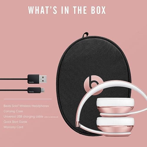 Beats Solo3 Wireless On-Ear Headphones - Apple W1 Headphone Chip, Class 1 Bluetooth, 40 Hours of Listening Time, Built-in Microphone - Rose Gold - Rose Gold - Solo3 - Without AppleCare+ thumbnail 6