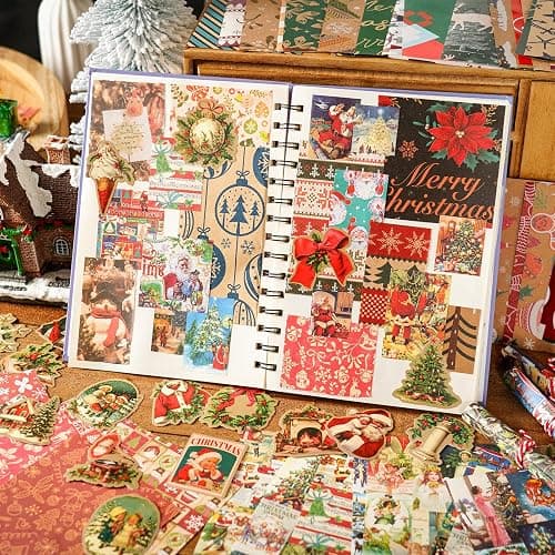 DOLEEYAE 287pcs Vintage Junk Journal Kit, Scrapbook Paper & Stickers | for Bullet Journaling, DIY Planner Supplies with Aesthetic Patterns for Card Making, Crafting and Mixed Media Art thumbnail 2