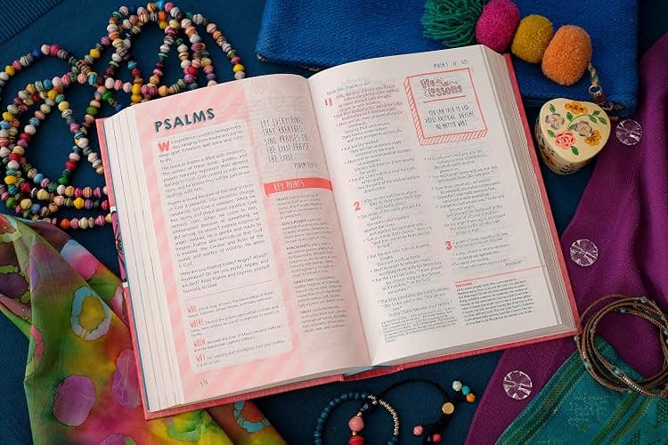 Tyndale NLT Girls Life Application Study Bible, TuTone (LeatherLike, Purple/Teal), NLT Bible with Over 800 Notes and Features, Foundations for Your Faith Sections thumbnail 5