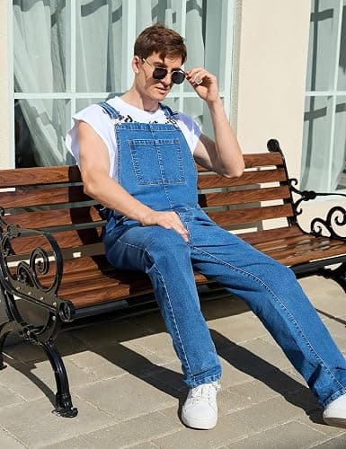 Yuanbang Overalls for Men Fashion Coveralls Work Utility Denim Women Bib Jumpsuit with Pockets thumbnail 6