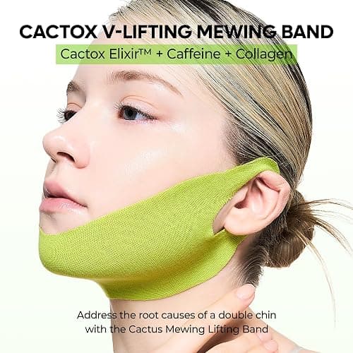 Dr.Melaxin CACTOX V-LIFTING MEWING BAND with Cactus Cooling Reduce Puffiness & Pore Tightening for Visible Pore Care Skin Repair thumbnail 2