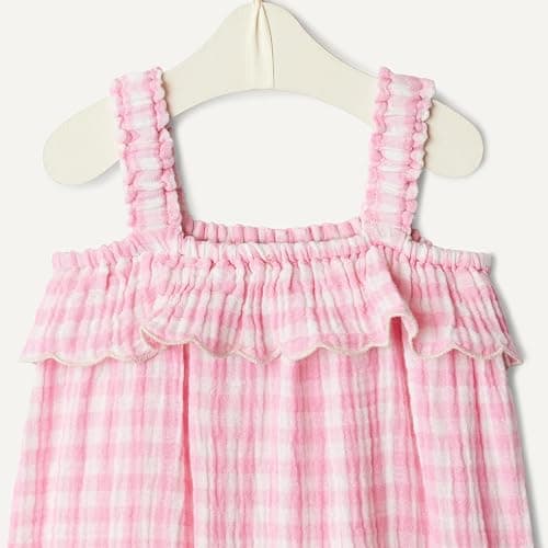 Amazon Essentials x Sofia Grainge Baby Girls' Cotton Gauze Sleeveless Romper thumbnail 4