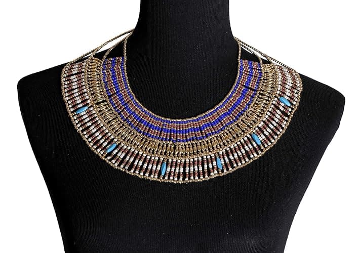 Arsimus Cleopatra Necklace Collar Choker Ancient Egyptian Costume Belly Dance thumbnail 2