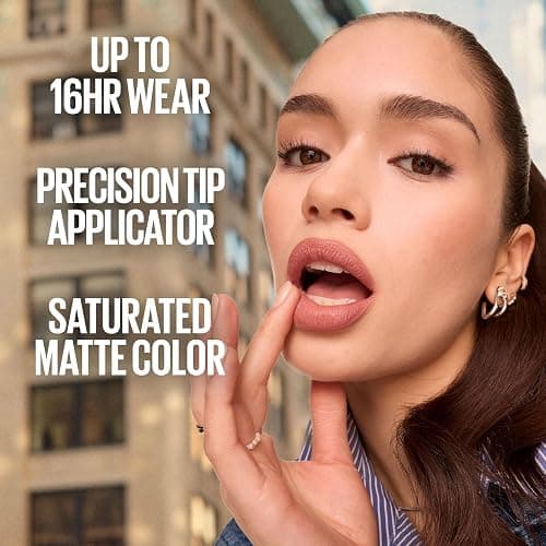 Maybelline New York Liquid Lipstick, Long Lasting Pink Lip Color, Transfer-Proof, Up To 16 Hours Wear, Super Stay Matte Ink, 5 ml, Shade: Lover thumbnail 4