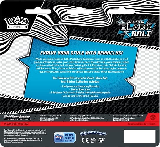 Pokemon TCG Scarlet & Violet 10.5 Black Bolt Tech Sticker Blister thumbnail 2