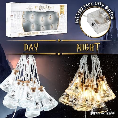 Harry Potter Fairy Lights Potion Bottle Hanging String Lights 10 LED 5ft for Bedroom Dorm Living Room Indoor Decor Gifts for Kids Adults thumbnail 3
