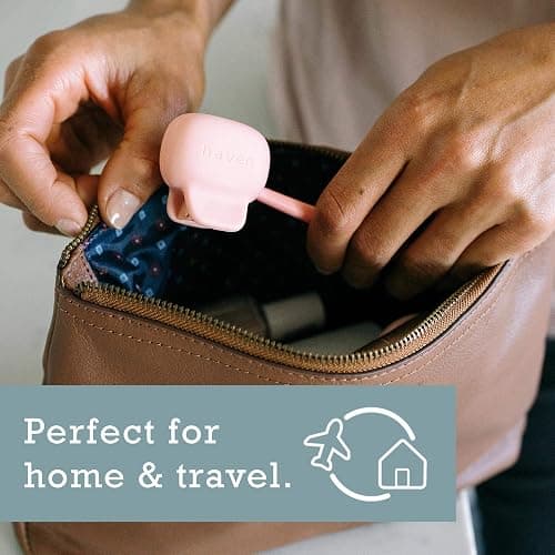 Haven Toothbrush Cover - Fits Electronic and Manual Toothbrushes - Toothbrush Case Holder for Travel - Set of Two Tooth Brush Cap Protectors (White and Coral) thumbnail 5