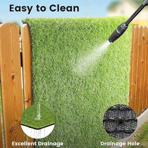 Yinoos 36" x 24" Fake Grass Mat for Dogs, Premium Washable Artificial Turf Grass Rug for Patio Lawn Balcony Door Dog Pet Pee Potty Training thumbnail 3