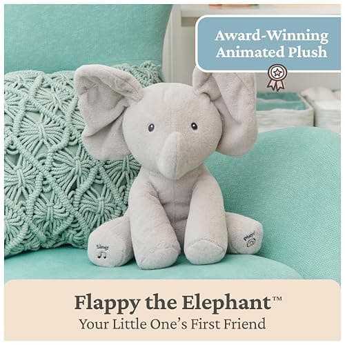 GUND Baby Animated Flappy The Elephant Plush, Singing Stuffed Animal Baby Toy for Ages 0 and Up, Gray, 12" thumbnail 9