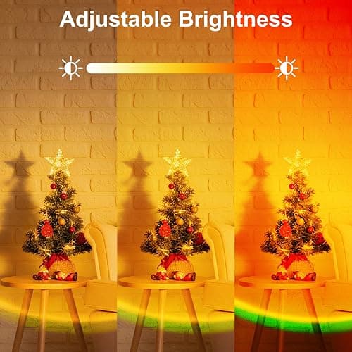 Sunset Lamp Projector for Room Decor,Endless Color Sun light Lamp Mood Lighting,Sunrise Sunset Light 360°Rotation LED Projection Lamp for Party,Tiktok Live,Photography|Multicolors,APP&Button Switch thumbnail 4