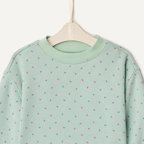 Amazon Essentials x Sofia Grainge Toddlers and Baby Girls' French Terry Sweatshirt Pant and Top Set thumbnail 5