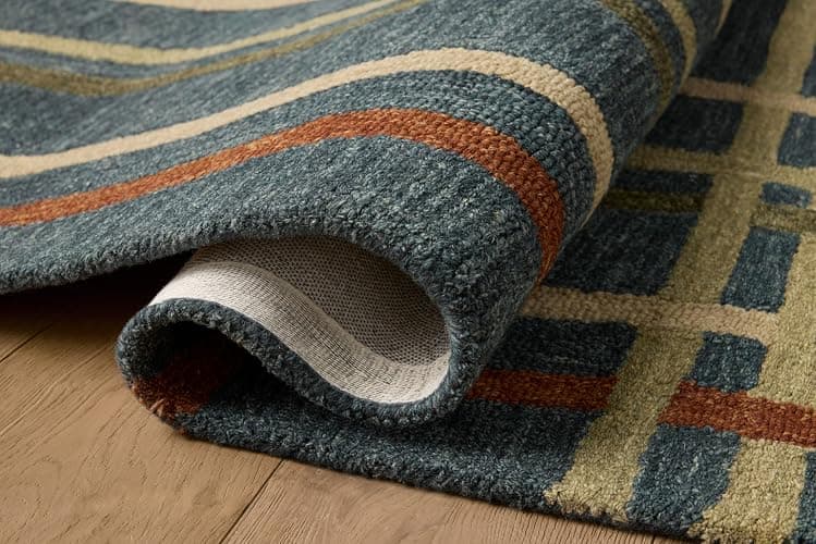 Loloi Magnolia Home by Joanna Gaines Waylon Collection WAY-01 Denim/Multi 5'-0" x 7'-6" Area Rug thumbnail 3