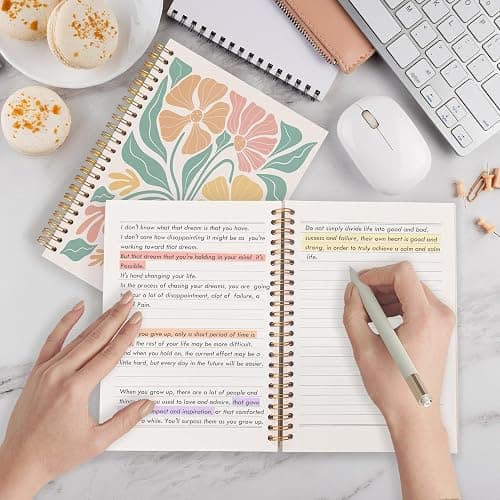 Qabliqo Teachers Gifts Spiral Notebooks, Boho Floral End of Year Teacher Gifts Journal for Writing, Teacher Appreciation Gift Notebook for Note Taking, Teachers Office Supplies, 5.5x8.3 Inch thumbnail 2