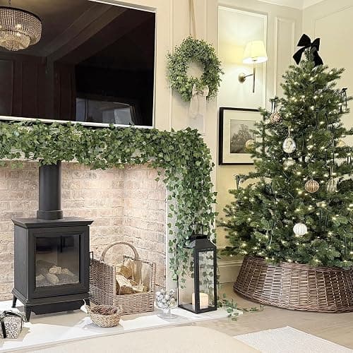 CQURE 24 Pack 168Ft Artificial Ivy Fake Vines,Ivy Garland Greenery Garland Fake Hanging Plants Vines Aesthetic Green Leaves for Bedroom Wedding Party Garden Wall Room Decor thumbnail 2