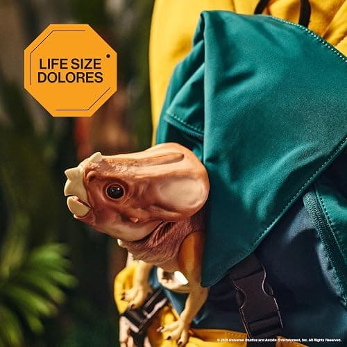 Wow! Stuff: Jurassic World Dolores Deluxe Puppetronic by RealFX - Interactive Baby Aquilops, 30+ Actions & Sounds, Realistic 15" Dinosaur Toy, Ages 8+ thumbnail 9