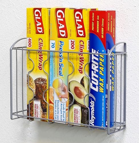 Simple Houseware Over Cabinet Door Organizer, Silver thumbnail 6