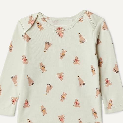 Amazon Essentials Unisex Babies' Long-Sleeve Cotton Bodysuits, Pack of 6 thumbnail 4