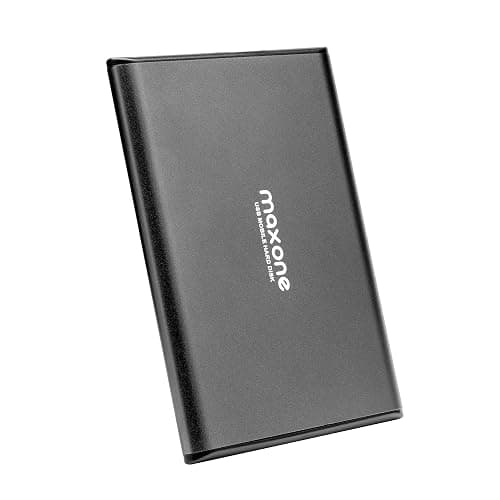 Maxone 500GB Ultra Slim Portable External Hard Drive HDD Compatible with PC, Laptop, Grey - Image 1