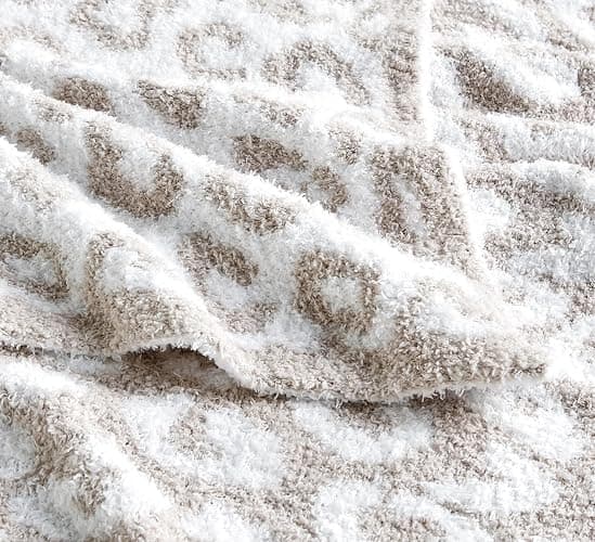 CREVENT 50‘’X60‘’ Ultra Soft and Plush Reversible Microfiber Throw Blanket for Couch Sofa and Bed (Leopard Beige) thumbnail 6
