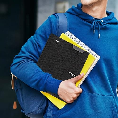 Five Star 2-Pocket Folder, Plastic Folder with Stay-Put Tabs and Prong Fasteners, Holds 8-1/2" x 11" Paper, Black (72113) thumbnail 8