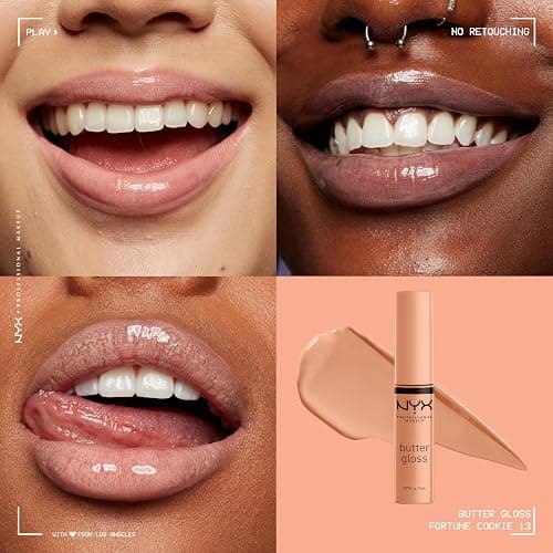 NYX PROFESSIONAL MAKEUP Butter Gloss, Non-Sticky Lip Gloss - Fortune Cookie (True Nude) thumbnail 3