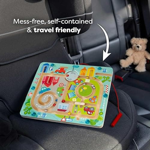HABA Busy Board for Toddlers 2-4: Town Magnetic Maze Puzzle Game - Toddler Travel Toys for Preschoolers thumbnail 4
