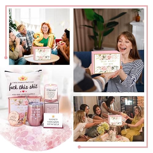 Birthday Gifts for Women Best Friends,Friendship Gifts for Women Her BFF Female Friends Bestie Sister Gift Basket from Sister Lavender Scented Candles 12oz Tumbler thumbnail 7