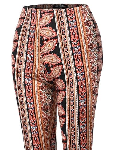 SSOULM Women's Stretchy Wide Leg High Waist Bell Bottom Flare Pants with Plus Size thumbnail 5