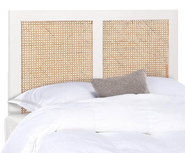 Safavieh Home Collection Vienna White Wash Cane Twin Headboard Platform, Single (HBD8004C-T) thumbnail 3
