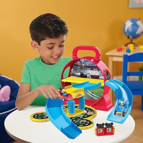 Disney Junior Mickey Mouse Stow ’n Go Garage, Figure and Vehicle Playset, Kids Toys for Ages 3 Up by Just Play thumbnail 2