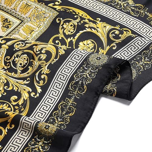 27.5" Silk Scarf of Women's Fashion Head Scarf Square Neck Satin Scarfs for Bag Hair Scarves Gift thumbnail 4