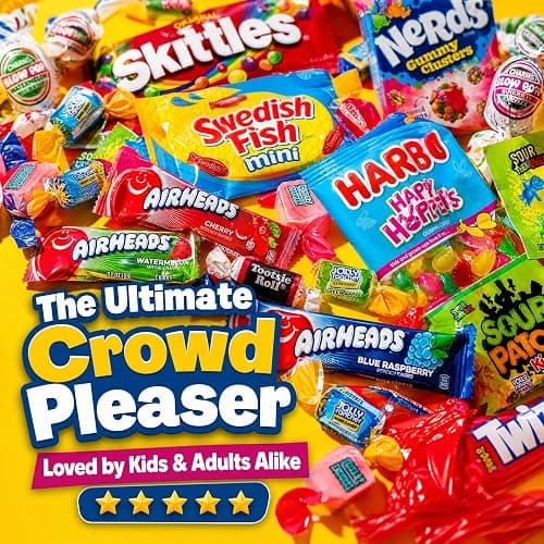 Bulk Candy Variety Pack - 2 lb Candy - CandyBulk Individually Wrapped Candies - Candies - Pinata Filler Stuffers - PinataCandy Stuffers - CandyParty Favors - July 4th thumbnail 7