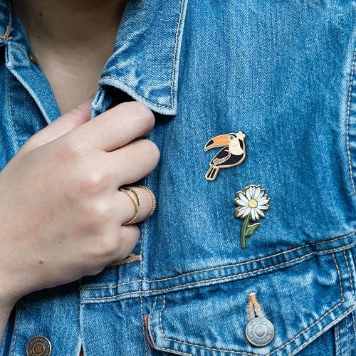 Toucan Enamel Pin - Colorful Tropical Bird Lapel Pin, Cute Jungle-Themed Accessory, Bird Collector’s Item, Unique Gift for Animal Lovers thumbnail 5
