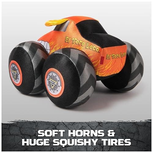 Monster Jam El Toro Loco 7-Inch Plush Truck with Lights & Sounds | Includes 1 Plush Truck, Soft Body with Squishy Tires, Cuddly Pretend Play, Toys for Ages 3 and Up thumbnail 5