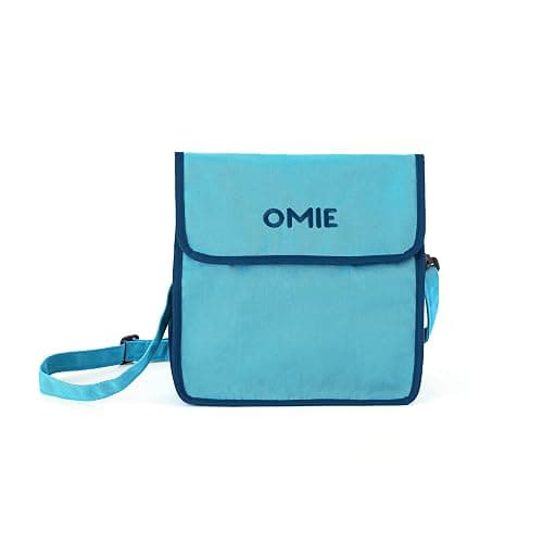 Omie OmieBox Lunch Bag - Washable, Foldable, Durable, WaterResistant Fabric with Interior Pocket and External Bottle Holder (Blue) - Image 1