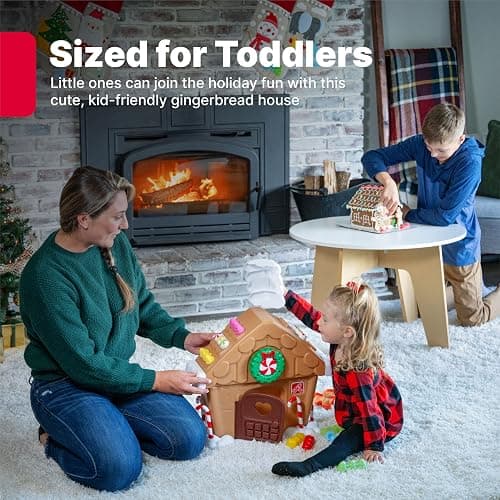 Step2 My First Gingerbread House, Kids Interactive Christmas Holiday Toy, Lights Up and Plays Music, Includes 20 Accessories, For Toddlers 1+ Years Old thumbnail 2